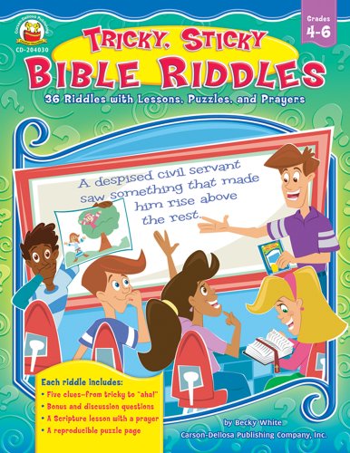 Beispielbild fr Tricky, Sticky Bible Riddles, Grades 4 - 6 zum Verkauf von Wonder Book