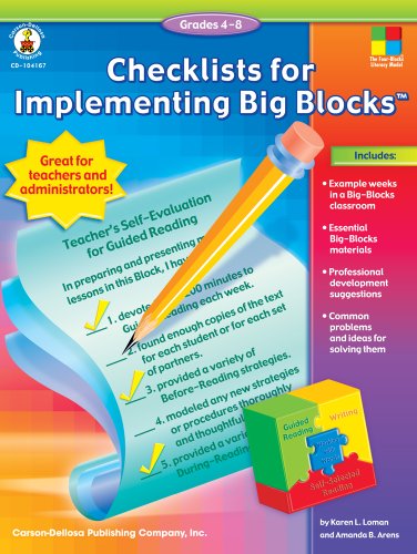 Stock image for Checklists for Implementing Big Blocks, Grades 4 - 8 for sale by Better World Books