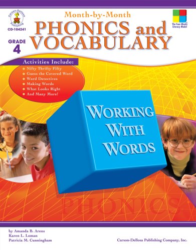 Beispielbild fr Month-by-Month Phonics and Vocabulary, Grade 4 zum Verkauf von Zoom Books Company