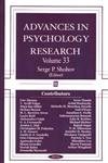 Stock image for Advances In Psychology Research, Vol. 33 for sale by Bookmonger.Ltd