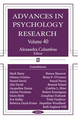 Imagen de archivo de Advances in Psychology Research a la venta por Books From California