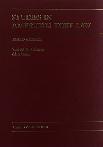 Stock image for Studies in American Tort Law for sale by Irish Booksellers