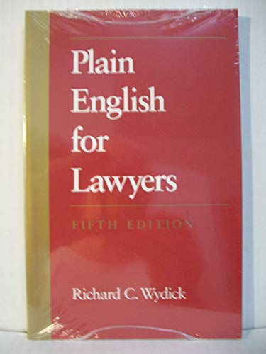 Beispielbild fr Plain English for Lawyers zum Verkauf von BooksRun