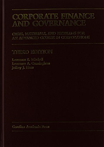 Imagen de archivo de Corporate Finance and Governance a la venta por SecondSale