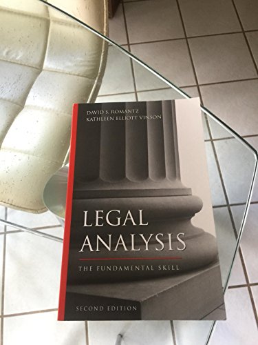 Imagen de archivo de Legal Analysis: The Fundamental Skill a la venta por SecondSale