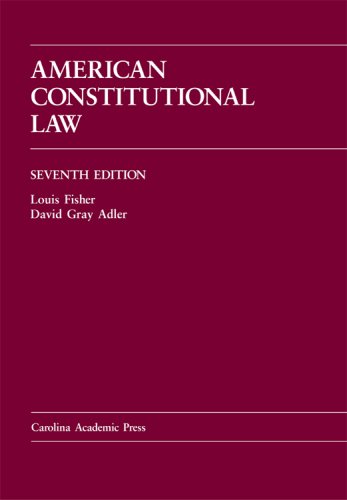 9781594603716: American Constitutional Law (Law Casebook Series)