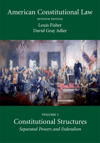 Imagen de archivo de American Constitutional Law Volume One Constitutional Structures: Separated Powers and Federalism a la venta por Metakomet Books
