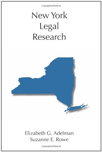 Imagen de archivo de New York Legal Research a la venta por Mispah books