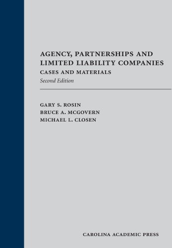 Imagen de archivo de Agency, Partnerships and Limited Liability Companies: Cases and Materials, Second Edition a la venta por HPB-Red