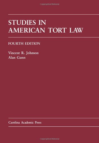 Imagen de archivo de Studies in American Tort Law (Carolina Academic Press) a la venta por HPB-Red