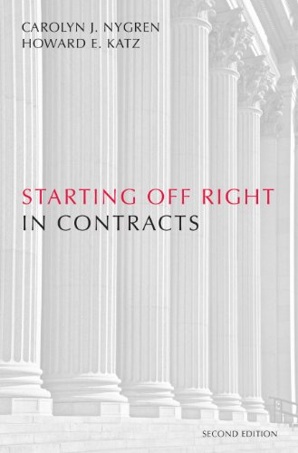 Beispielbild fr Starting Off Right in Contracts zum Verkauf von Revaluation Books