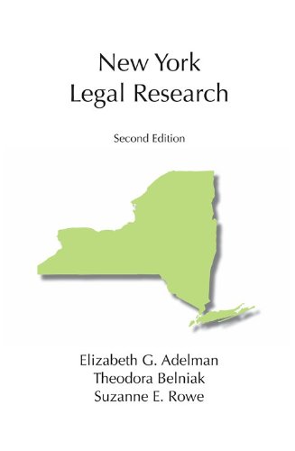 Imagen de archivo de New York Legal Research (Carolina Academic Press Legal Research) a la venta por SecondSale