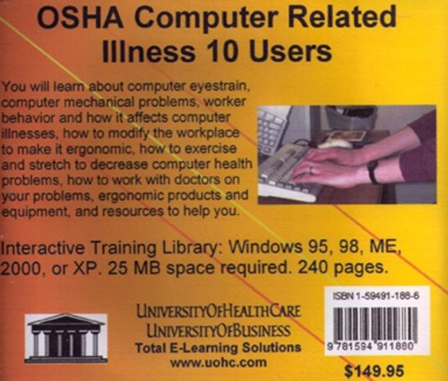 Osha Computer Related Illness, 10 Users (9781594911880) by Farb, Daniel, M.D.