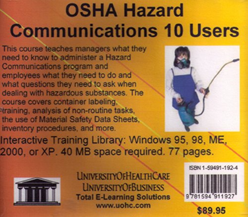 Osha Hazard Communications, 10 Users (9781594911927) by Farb, Daniel, M.D.