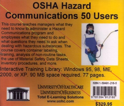 Osha Hazard Communications, 50 Users (9781594912160) by Farb, Daniel, M.D.