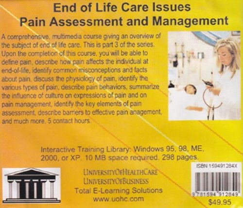 End of Life Care Issues Pain Assessment and Management: A Guide for Healthcare Providers, Patients, and Families on the Care of the Dying [AUDIOBOOK] [CD] (9781594912849) by Cyndie Koopsen