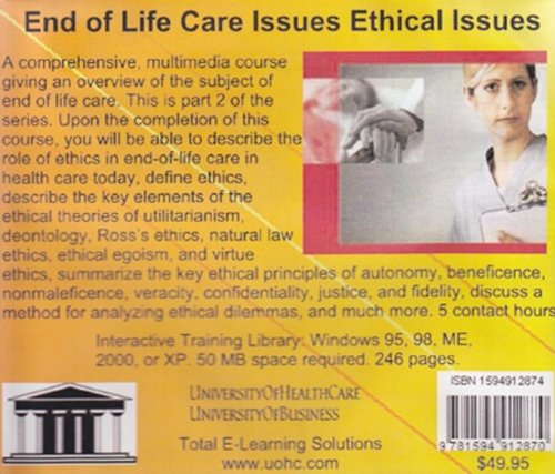 End of Life Care Issues Ethical Issues: A Guide for Healthcare Providers, Patients, and Families on the Care of the Dying [AUDIOBOOK] [CD] (9781594912870) by Cyndie Koopsen, Et Al