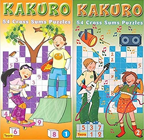 Beispielbild fr 2 Pack Kakuro For Kids 1&2, 108 Cross Sums Puzzles zum Verkauf von Books Unplugged