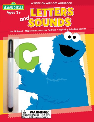 9781595458469: Sesame Street Letters & Sounds Write-On Wipe-Off Workbook (1 2 3 Sesame Street)
