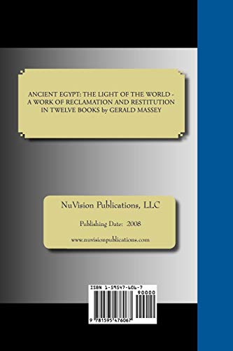 Stock image for Ancient Egypt - The Light Of The World: A Work Of Reclamation And Restitution In Twelve Books for sale by GF Books, Inc.