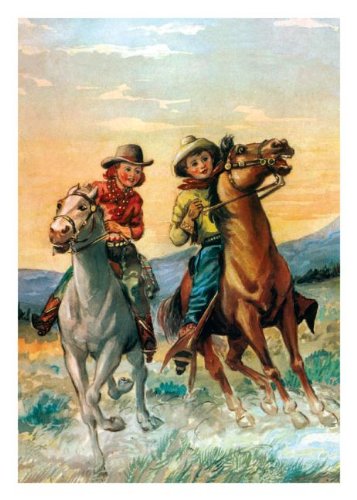 9781595838193: Cowboy and Cowgirl Riding the Range Birthday Card [With 6 Envelopes]