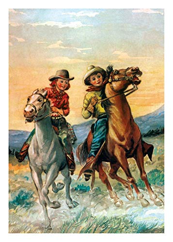 9781595838193: Cowboy and Cowgirl Riding the Range Birthday Card