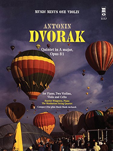 Imagen de archivo de Music Minus One Violin: Dvorak Quintet in A major, op. 81 (Book & CD) a la venta por Revaluation Books