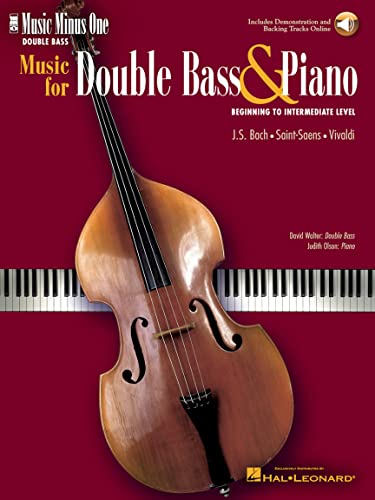 Imagen de archivo de Music for Double Bass and Piano: Beginning to Intermediate Level Music Minus One Double Bass a la venta por HPB-Ruby