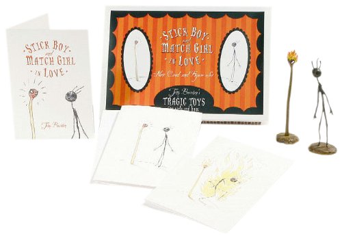 9781596170261: Tim Burtons Stick Boy & Match Girl Note Cards and Figures Boxed Set