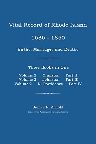 9781596411487: Vital Record of Rhode Island 1636-1850: Births, Marriages and Deaths: Cranston, Johnston, and North Providence, Rhode Island
