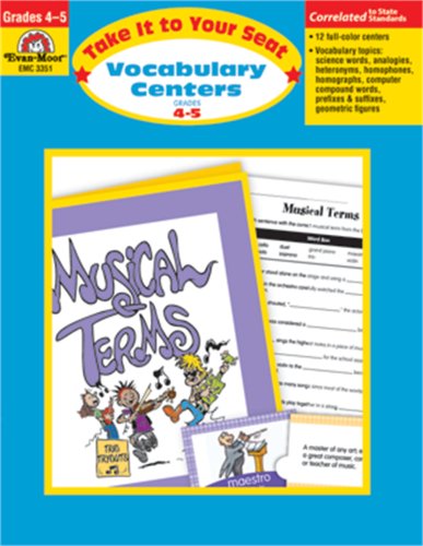 Stock image for Take It to You Seat Vocabulary Centers, Grades 4-5 for sale by HPB-Red