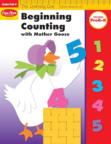 9781596731875: Learning Line: Beginning Counting with Mother Goose, Prek - Kindergarten, Workbook