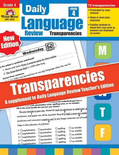 Stock image for Daily Language Review Transparencies, Grade 4 for sale by HPB-Emerald