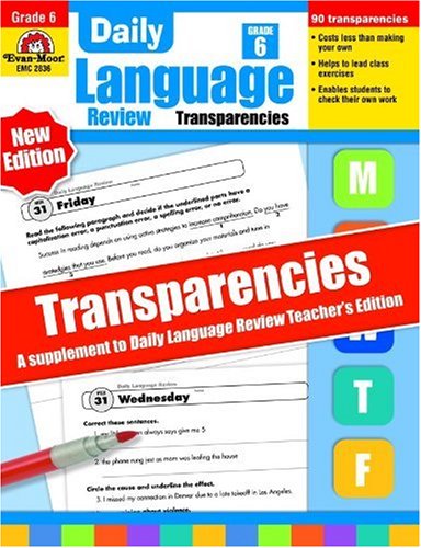 Stock image for Daily Language Review Transparencies, Grade 6 for sale by HPB-Diamond