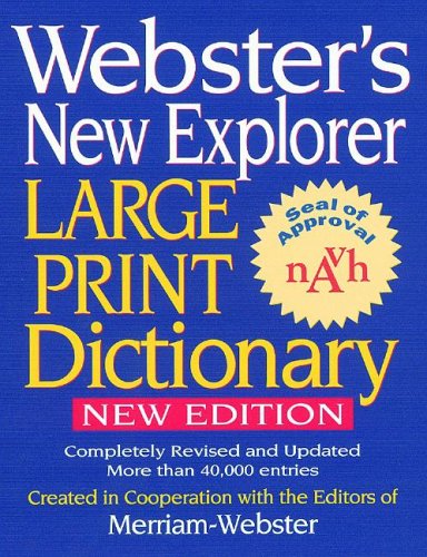 Beispielbild fr Webster's New Explorer Large Print Dictionary zum Verkauf von medimops