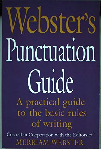 Imagen de archivo de Webster's Puctuation Guide a la venta por Better World Books