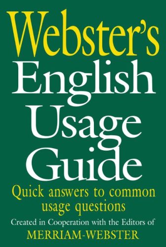 Beispielbild fr Webster's English Usage Guide zum Verkauf von Wonder Book