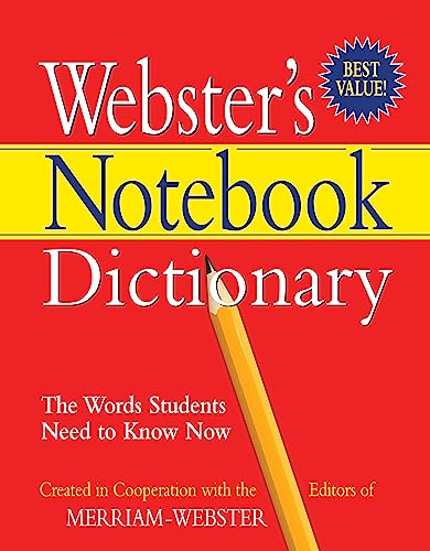 Beispielbild fr Webster's Notebook Dictionary zum Verkauf von Better World Books