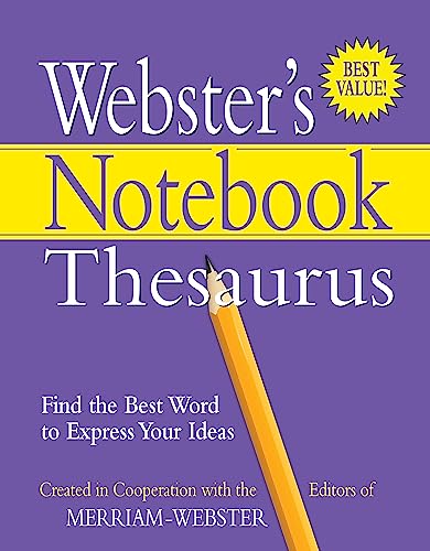 Beispielbild fr Webster's Notebook Thesaurus, Newest Edition zum Verkauf von SecondSale