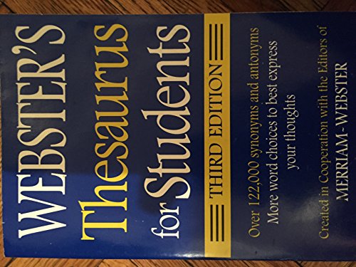 Stock image for Webster's Federal Street Press Thesaurus for Students, 3rd Edition, Paperback, Grades 6 and Up, 352 Pages for sale by Orion Tech