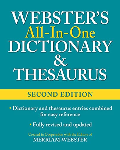 Beispielbild fr Webster's All-In-One Dictionary and Thesaurus, Second Edition zum Verkauf von Better World Books