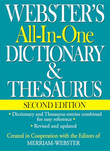Stock image for Webster's All-In-One Dictionary & Thesaurus, Second Edition, Newest Edition for sale by Gulf Coast Books