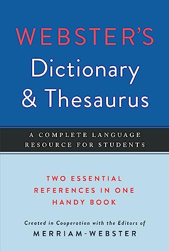 Beispielbild fr Webster's Dictionary & Thesaurus, Newest Edition [Paperback] Editors of Merriam-Webster and Merriam-Webster zum Verkauf von Lakeside Books
