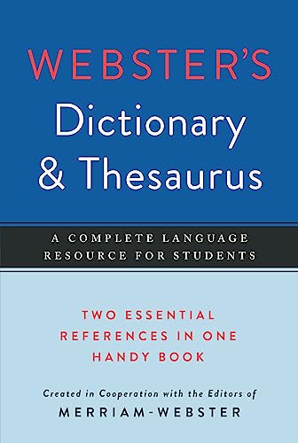 Imagen de archivo de Webster's Dictionary & Thesaurus, Newest Edition [Paperback] Editors of Merriam-Webster and Merriam-Webster a la venta por Lakeside Books