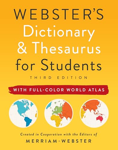 9781596951785: Webster's Dictionary & Thesaurus for Students: With Full-Color World Atlas