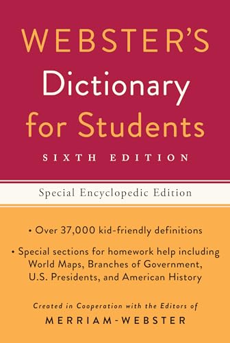 Imagen de archivo de Webster's Dictionary for Students, Special Encyclopedic, Sixth Edition, Newest Edition a la venta por SecondSale