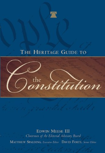 Beispielbild fr The Heritage Guide to the Constitution zum Verkauf von Better World Books