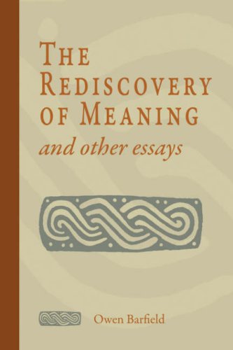 Imagen de archivo de The Rediscovery of Meaning and Other Essays a la venta por dsmbooks