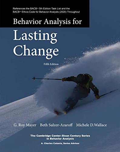 Imagen de archivo de Behavior Analysis for Lasting Change a la venta por Wizard Books