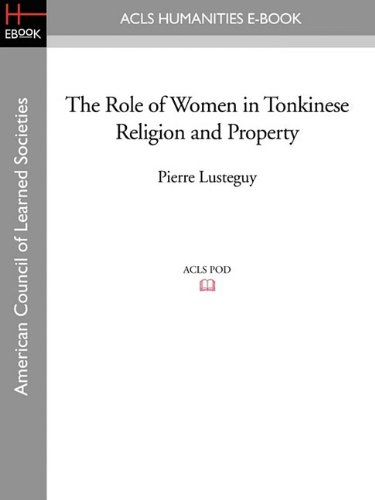 Imagen de archivo de The Role of Women in Tonkinese Religion and Property a la venta por Chiron Media
